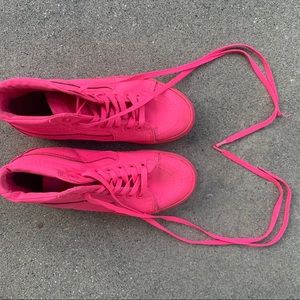 Hot pink hightop vans